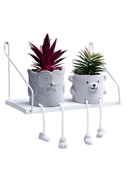 

Nordic Shelf Decorations Wall Ornaments Hanging Feet Doll Potted Ins Creative Simulation Plant with Pot Fairy Garden Miniatures