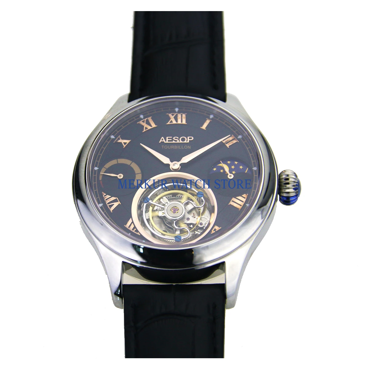 Sugess мужские часы Механические чайки Ханчжоу Высокая Beat Tourbillon движение Skelenton роскошное платье запас мощности 24 часа