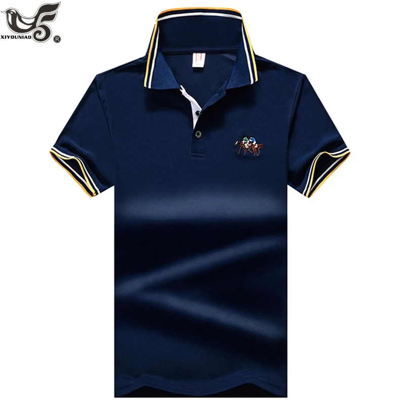 Мужская Однотонная рубашка с коротким рукавом Размеры M ~ 7XL 8XL|Поло| |