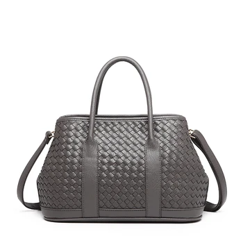 

Split Leather Women's Bags 2020 New Fashion Woven Handbags Women's Bags Diagonal Woven Bags Simplicity Atmosphere Shoulder Bags