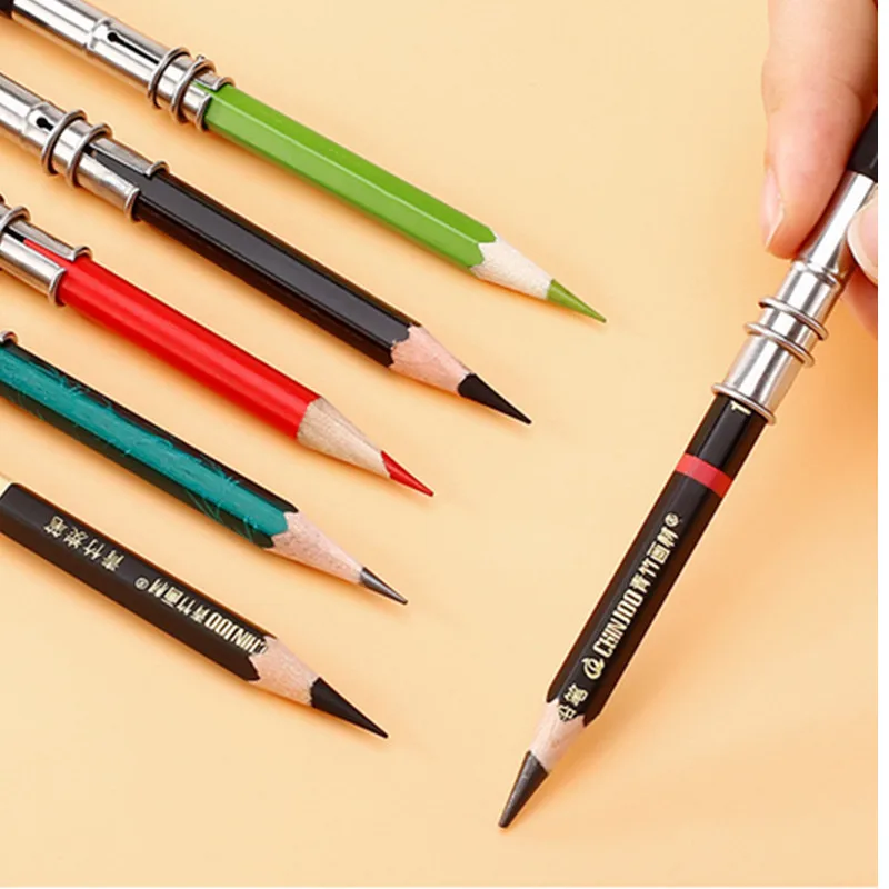 Stainless Steel Pencil Extensions Stainless Steel Pen Holder 1/3/ 5