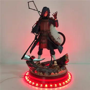 

Naruto Uchiha Madara Statue LED Night Light USB Round Base Anime Naruto Light Decorative LED Table Lamp for Home Decor Gifts