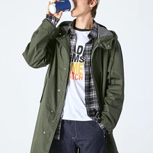 SEMIR Мужская ветровка осень свободный силуэт длинная куртка Корейская версия тренд красивый колено пальто