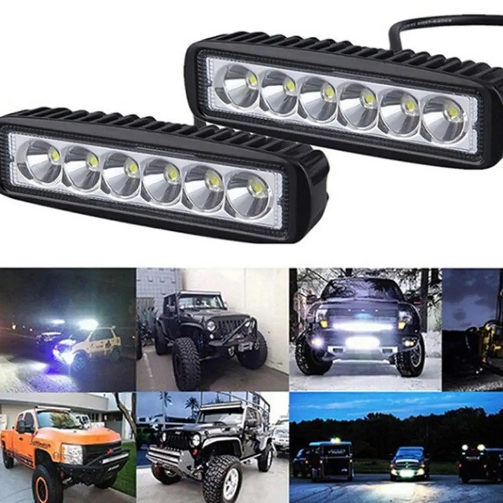 

Top Quality IP67 18W 6000K LED Work Light Bar Driving Lamp Fog Lights for Off-Road SUV Car Boat Truck Bestshop light bulbs