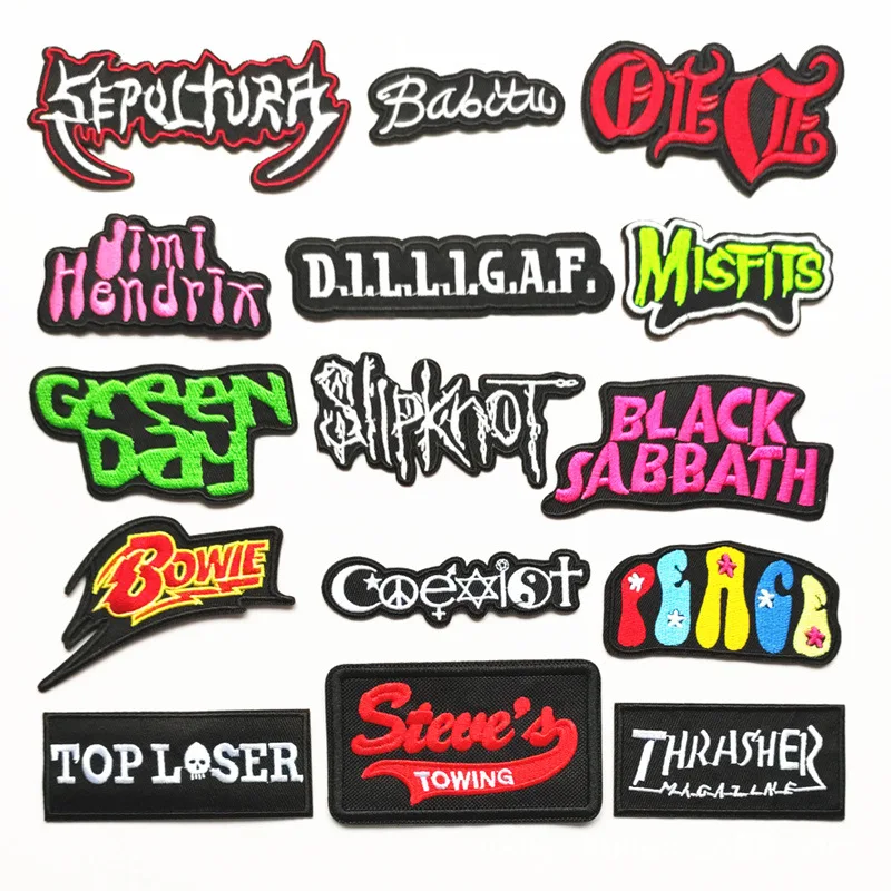 

30pcs/lot Embroidery Patch Letter Jacket Jean Backpack Clothing Decoration Accessory Strange Things Iron Heat Transfer Applique