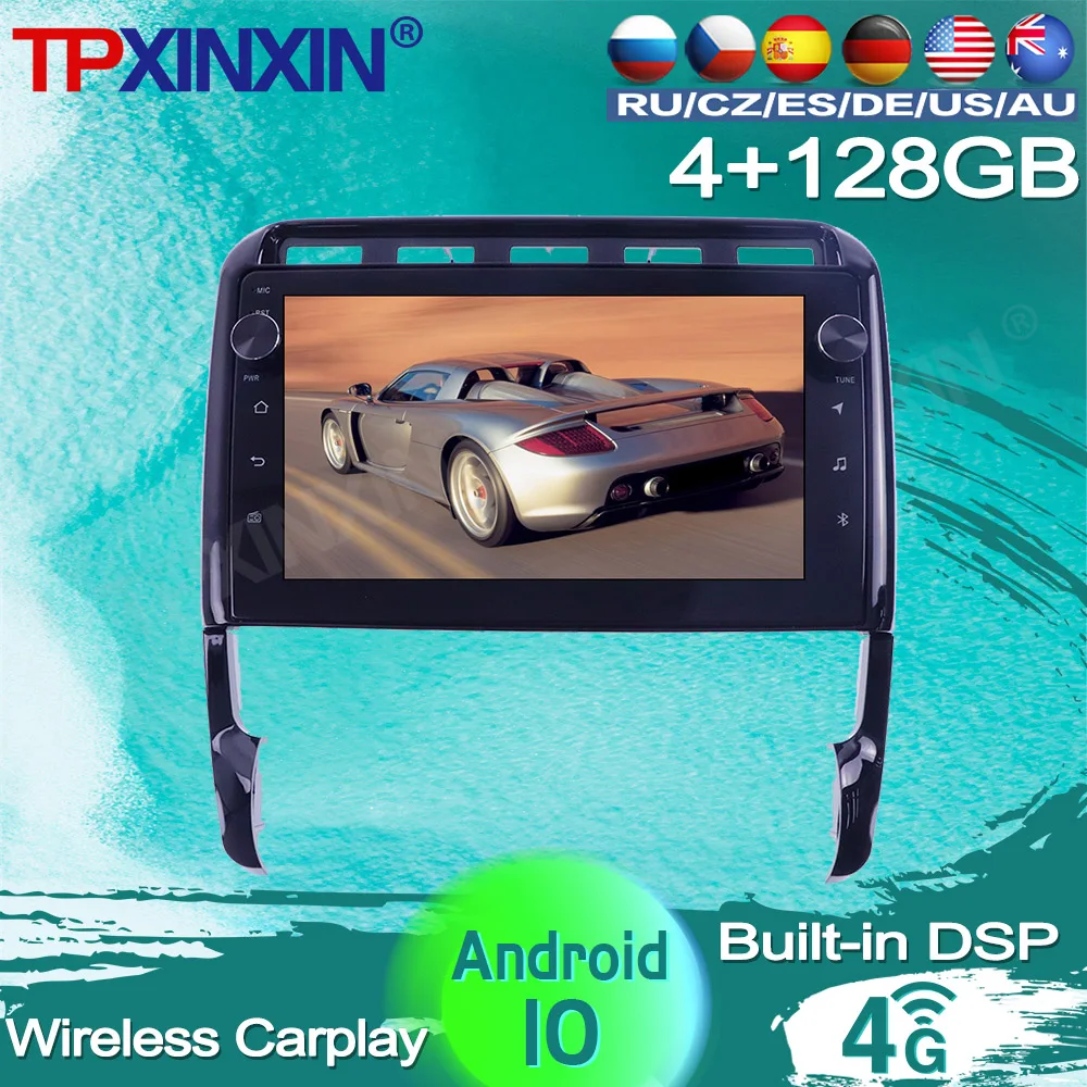

128G For Porsche Cayenne 2002 - 2010 Android 10 Car Radio Tape Recorder video Multimedia Player GPS Navigation AI Vioce Control