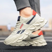 Мужские кроссовки на шнуровке, мужские Нескользящие комфортные сетчатая повседневная обувь, дышащие уличные Прогулочные кроссовки