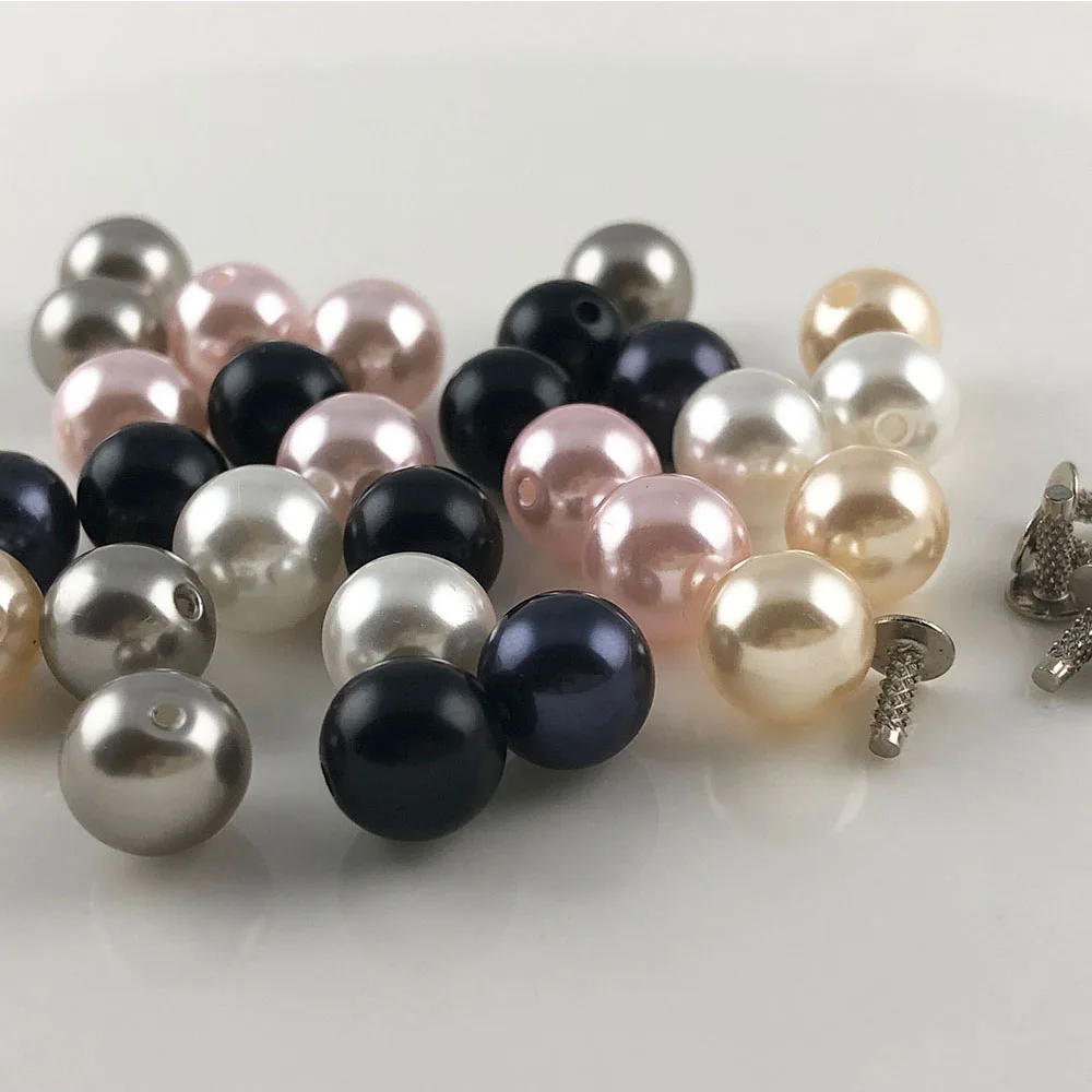 6MM Mixed Color Коллекция 100/200 года. Круглые заклепки с имитацией жемчуга. Заклепки в стиле панк. Заклепки с шипами. Декоративные заклепки. Подходят для ремней, сумок, обуви, одежды своими руками - Цвет: 6MM Mixed Color