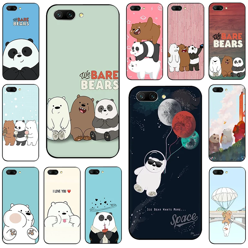 

Cute Cartoon We Bare Bears Silicone phone case for Huawei Honor Note 10 view 20 9X pro Nova 2 2i Lite 3 3i 4 5i