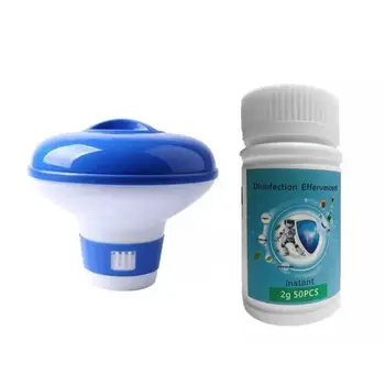 

Swimming Pool Chlorine Dispenser Plus With Tablets Chlorine Tablets Chemical Floater Chlorine Bromine Tablets For Pool