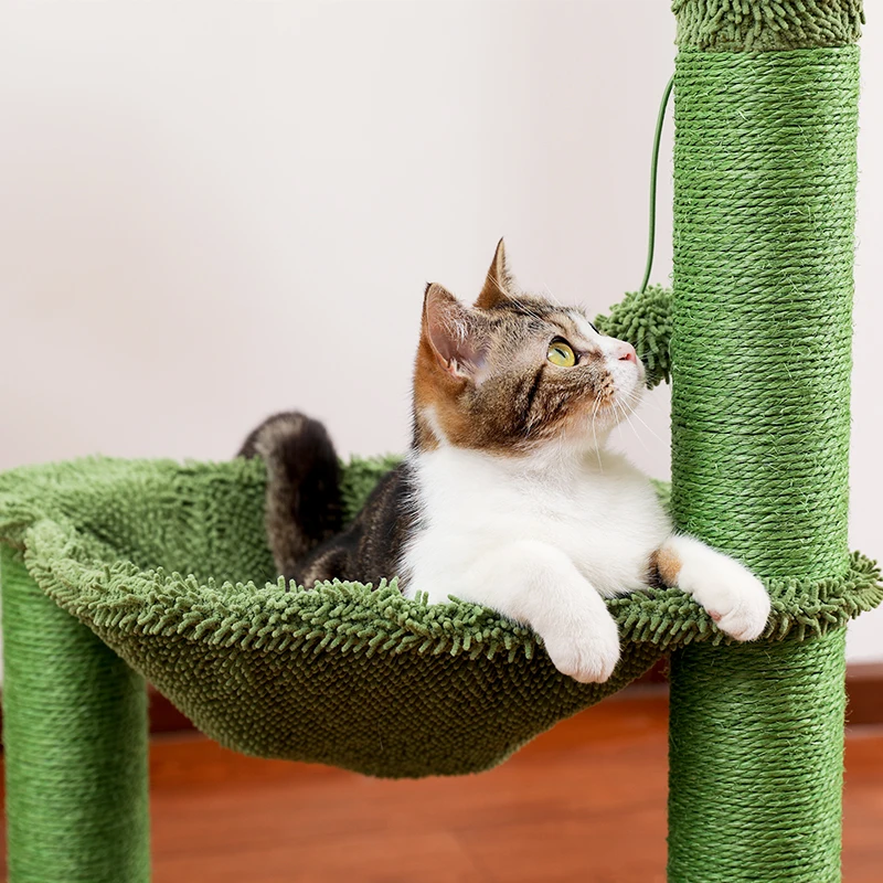 Title 44, DIY Cactus Cat Tree Houses Hummock Fully Wrappe...