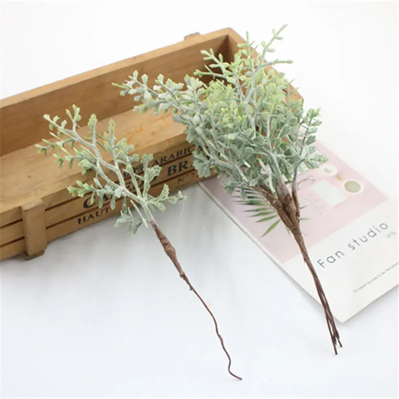 1pcsmulacion planta verde hoja de eucalyptus imitación rama seca искусственный flor falsa boda Fotografia prop Decoration del hogar