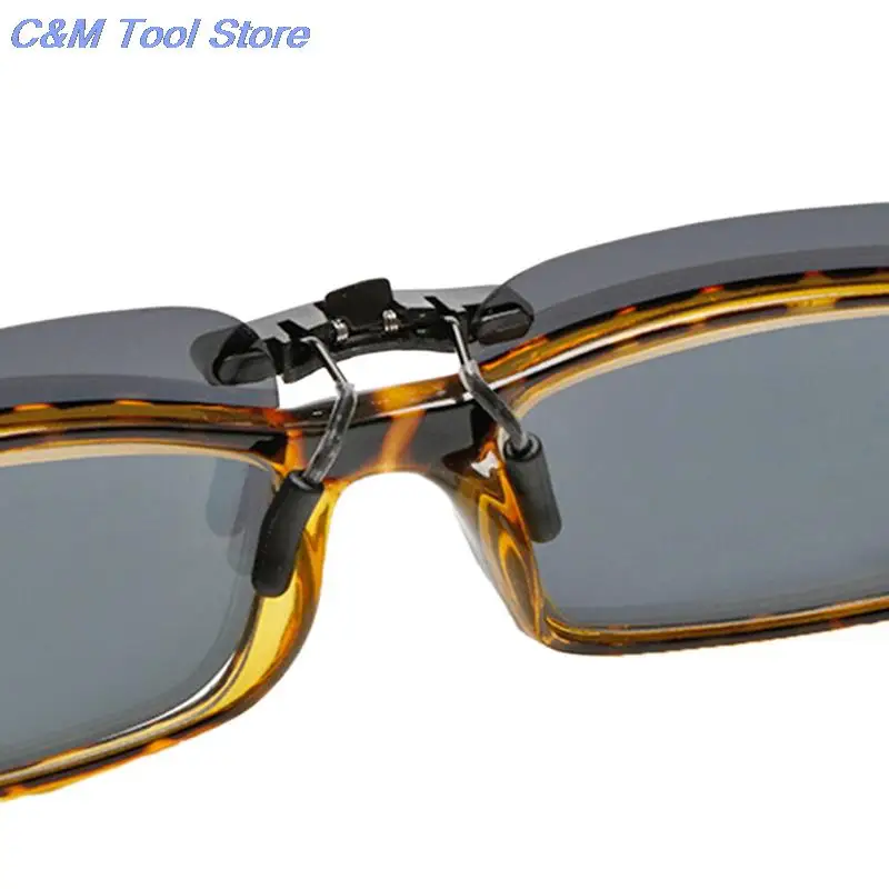 1pc Unisex Polarized Clip On Driving Glasses Sunglasses Day Vision UV400 Lens Driving Night Vision Riding Sunglasses Clip