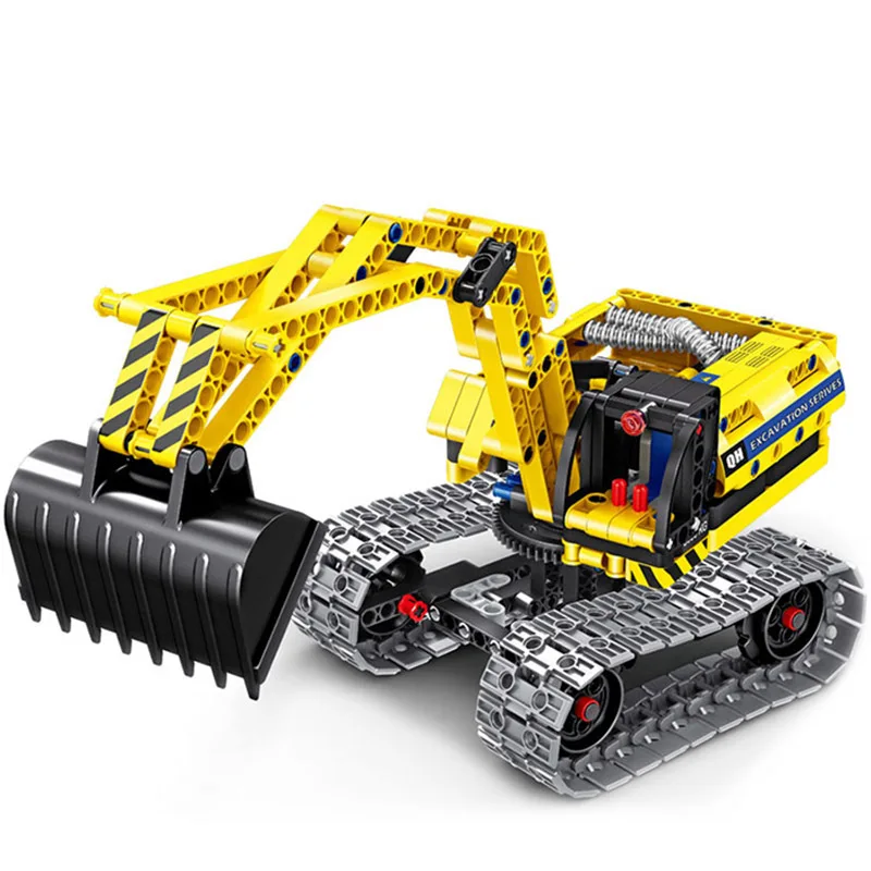 

Manufacturers Direct Selling 2-in-1 Assembled Building Blocks Engineering Vehicle Transformation Excavator Building Blocks Table
