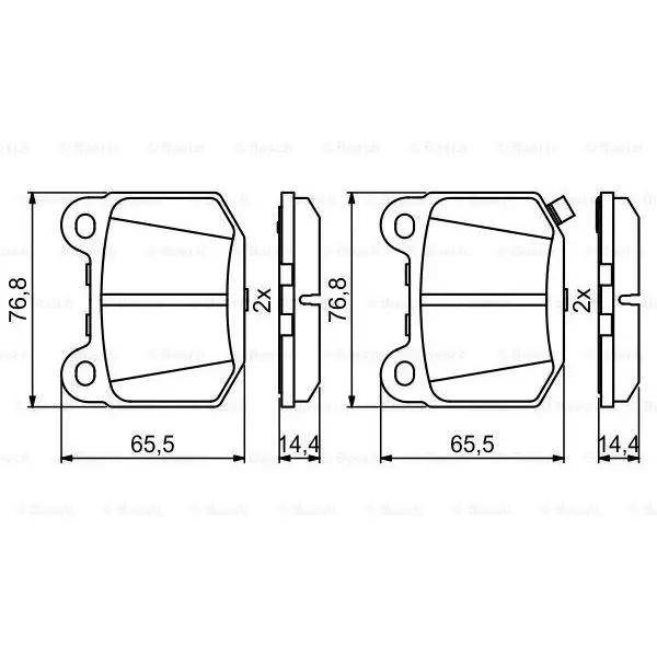 Колодки тормозные SUBARU TRIBECA 3.0/3.6 05- задние BOSCH 098649