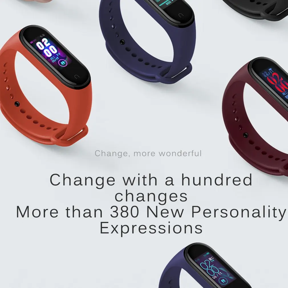 Xiaomi mi Band 4 четыре поколения Смарт спортивные часы многофункциональный браслет водонепроницаемый Бег вызов Re mi nder шагомер