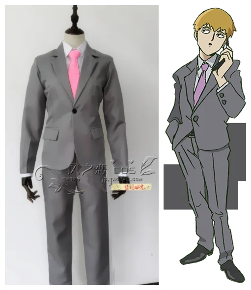 Аниме Mob Psycho 100 Arataka Reigen Косплей Костюм ежедневный костюм униформа одежда на Хэллоуин, костюмы для мужчин взрослых на заказ