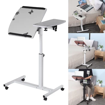 

Foldable Computer Table Adjustable Portable Laptop Desk Tray With Rotate Laptop Bed Table Can be Lifted Standing Computer Desk