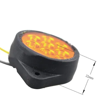 

Hot 2 Pcs Bright Round Lamp Driving Low Power With Cable 7 LED 24V Side Marker Lights Trailer Shock Resistant Durable Car Truck