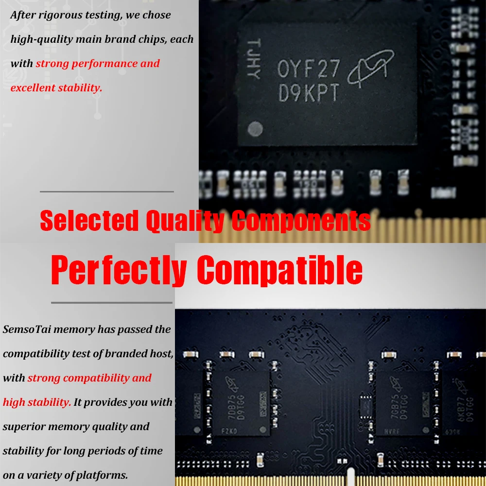 SemsoTai ноутбук ram ddr4 4 ГБ 8 ГБ 2400 МГц 2666 МГц CL = 17/19 PC4-19200/21300 288pin Dimm пожизненная гарантия Одиночная память оперативная память ddr 4