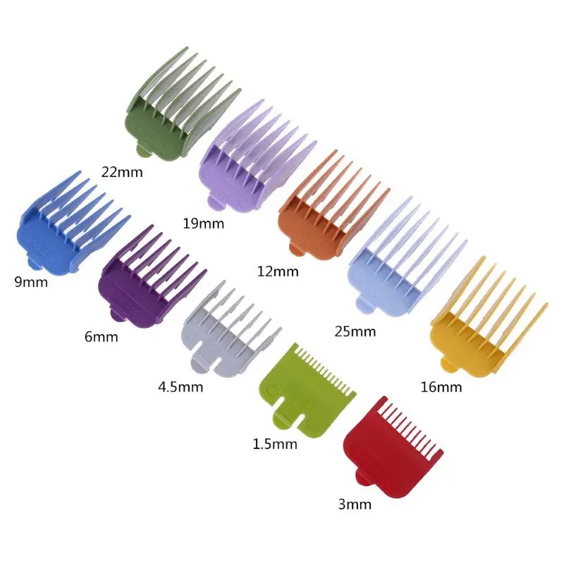 Colorful Guide Sizes Comb Multiple Sizes Metal Limited Combs Hair Clipper Tool Colorful Guide Sizes Comb Multiple Sizes Metal Limited Combs Hair Clipper Tool