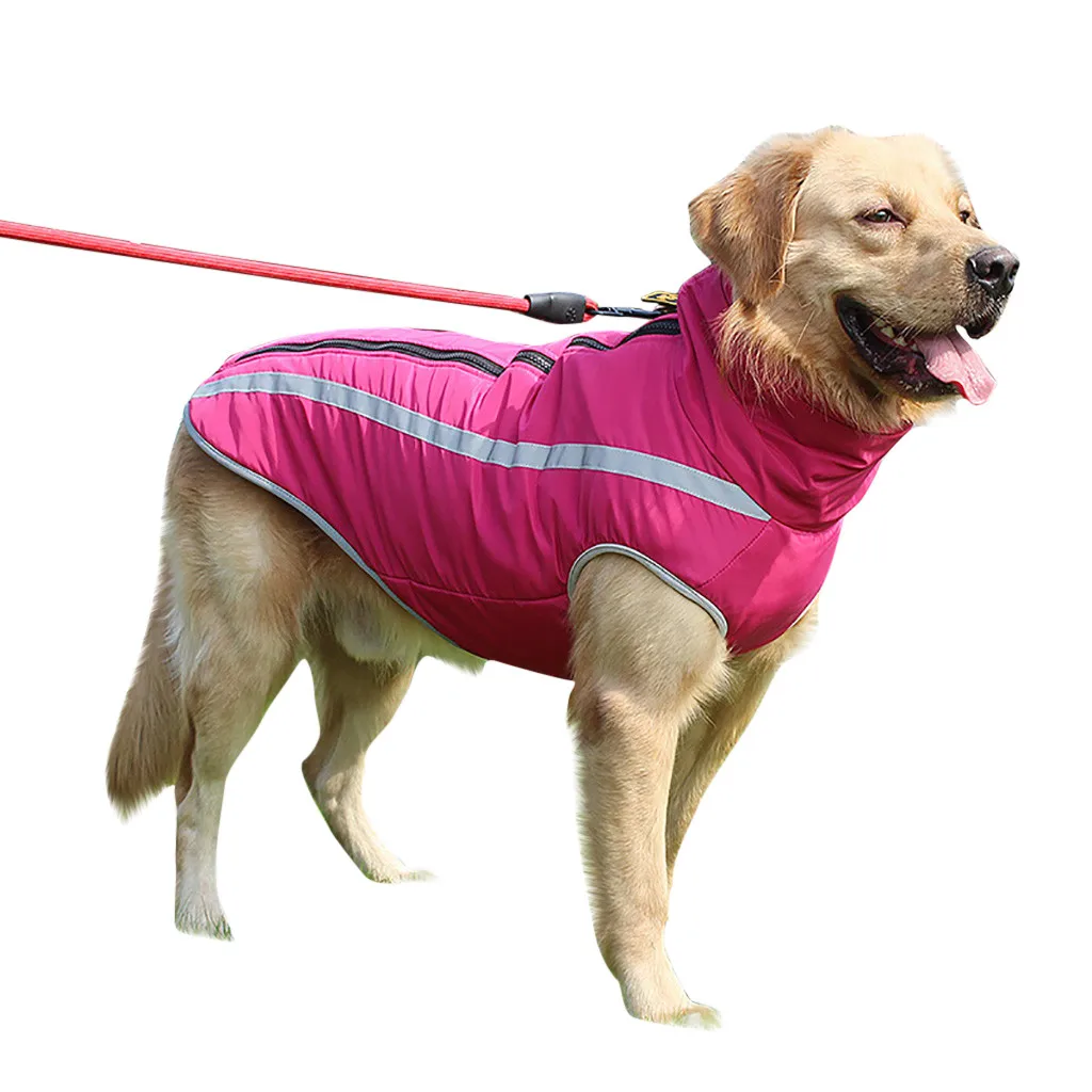 Hot Pink Новинка, светоотражающее водонепроницаемое пальто для питомцев, зимнее теплое пальто для собак, для маленьких, средних и больших собак#20 - Цвет: Hot Pink