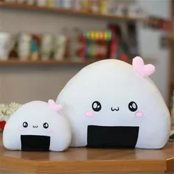 Bonito de pelúcia mini bola de arroz travesseiro kawaii macio japonês sushi almofada pelúcia brinquedo bonito bola o segundo elemento boneca bolinho