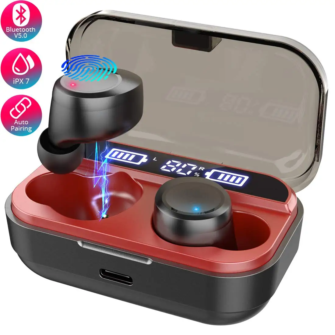 Новейший TWS Bluetooth 5 0 наушники для спорта на открытом воздухе в ухо стерео объемные