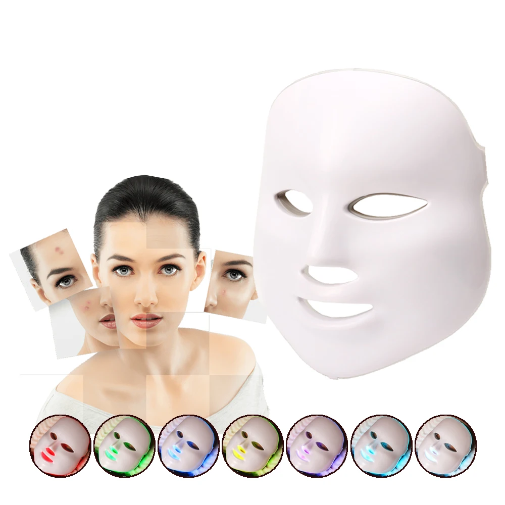 Limited  7 Colors Led Facial Mask Korean Therapy Tools For Beauty Skin Care Facial Treatment
