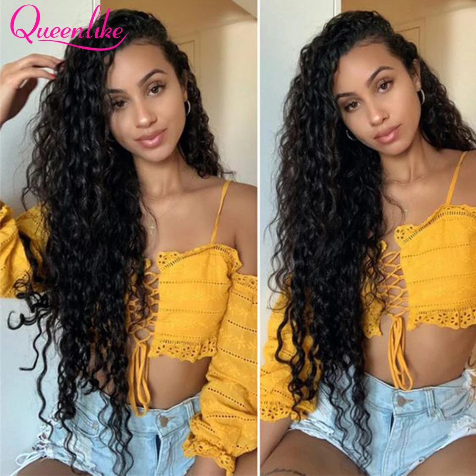 Brazilian Water Wave Lace Front Wig 100% Remy Human Hair Lace Wigs HD 5X5 Transparent Lace Closure Wig Long Curly Human Hair Wig