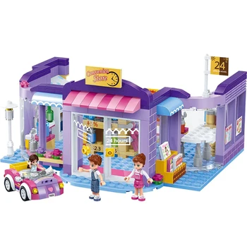 

Lepining 470pcs City Modern Girls Friends 24 Hours Convenience Store Building Blocks PrincessToys For Children Christmas Gifts