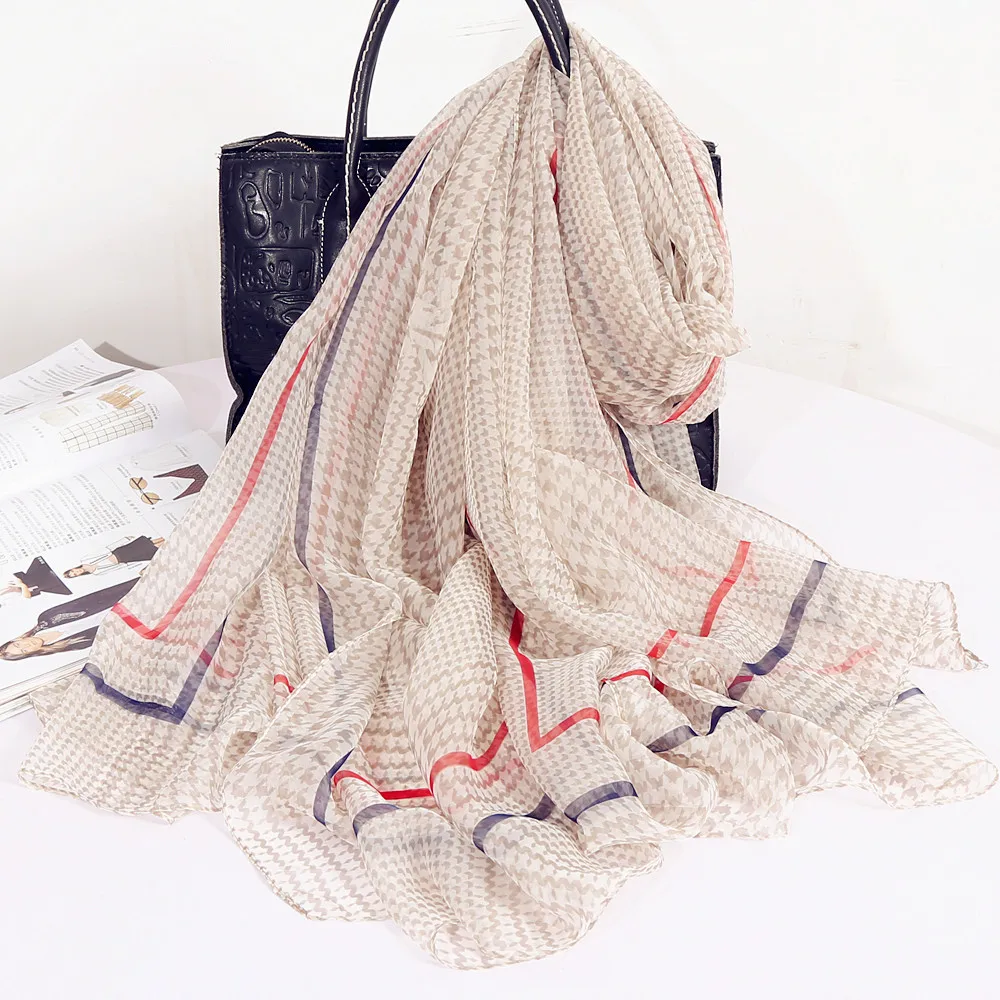 Fashion Chiffon Scarves Ice Silk Scarf Women 180*140cm Large Long Soft Sunscreen Scarf Scarves Wrap Beach Shawl