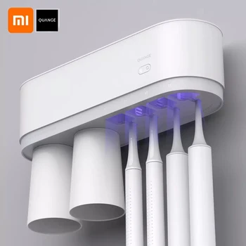 

Xiaomi Quange Smart Sterilization Toothbrush Cup Holder UV Sterilizer With Cup Wall Sticker Set Toothpaste Dispenser Tool