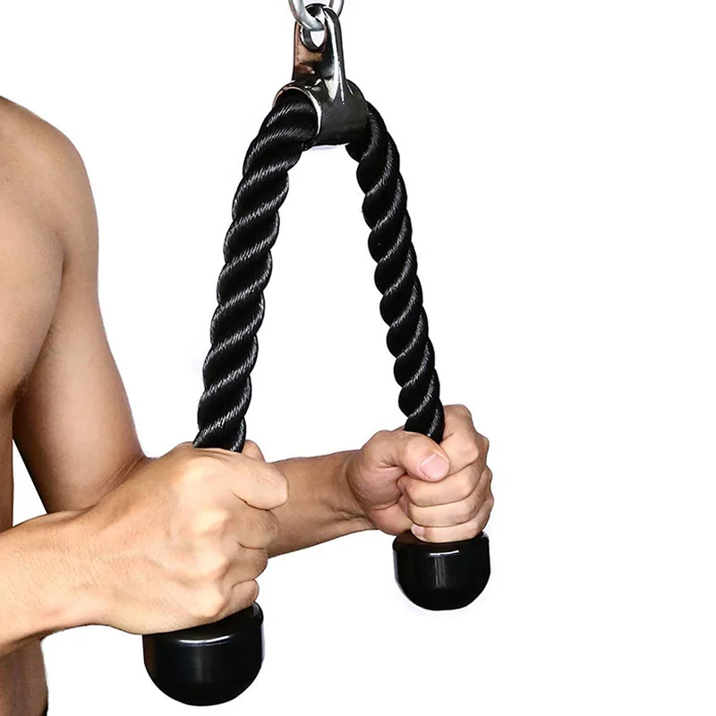 

68cm Heavy Duty Tricep Rope Fitness Body Building Gym Pull Rope Cable Machine Pulldown Abdominal Laterals Biceps Muscle Training