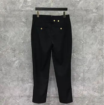 

2020 Fashion TB THOM Brand Cropped Men Casual Wool Suit Pants Men's Business Black Spring And Autumn Formal Trousers