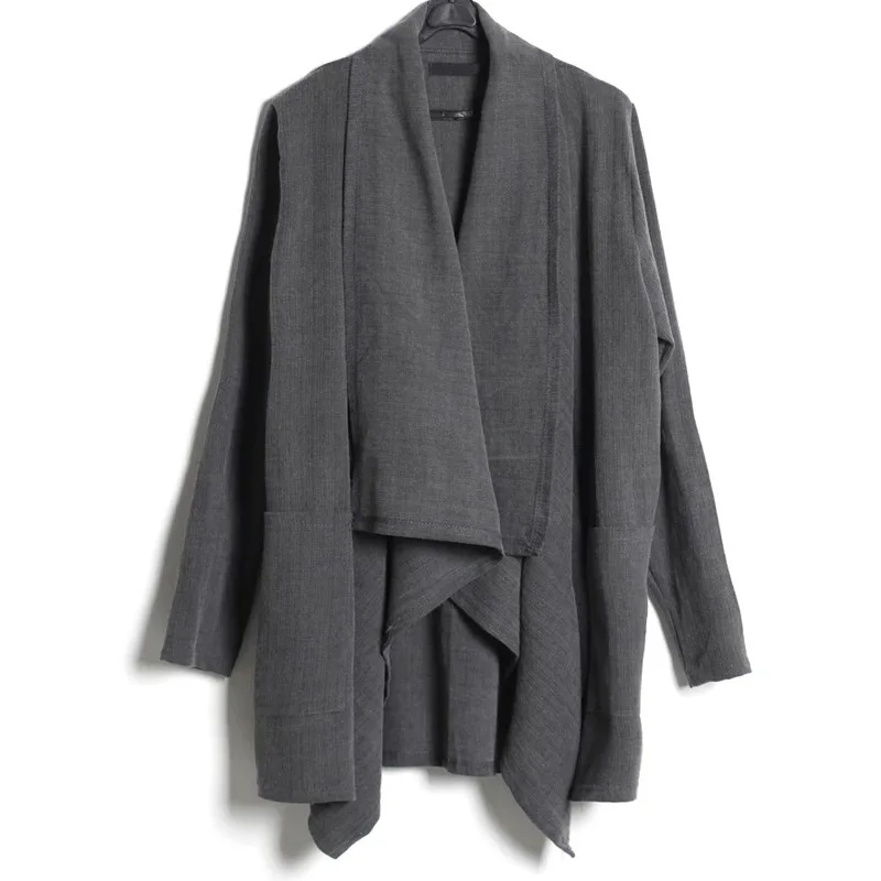 Men's Windbreaker Coat Spring And Autumn New Irregular Personality Cape Catwalk Cardigan Large Size Coat