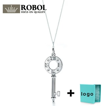 

Xl tf rllen sterling silver key series sweater chain necklace is very suitable for female party jewelry wholesale free shipping