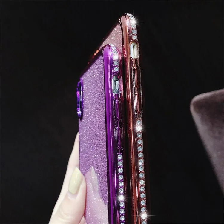 

For Apple XAX Shimmering Powder Phone Case Iphone8plus While Drilling Electroplated Protective Case 6S Luxury Phone Case