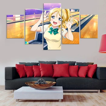 

Hd Printed 5 Pieces Modular Poster Painting Canvas Home Framework Anime 《LoveLive! Schoolidolproject》