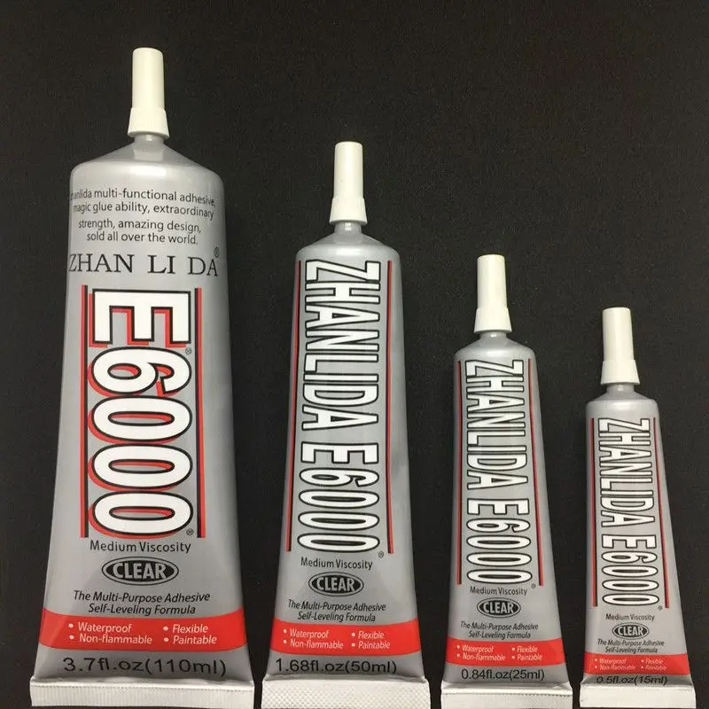 

Top quality 15ml Liquid E6000 Glue Super Glue Strong Adhesive For Metal Fabric Jewelry Crystal Glass Phone Screen