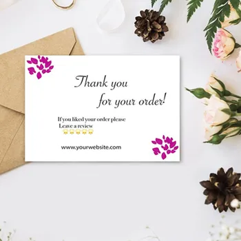 

Custom Business Thank You Card|Leave a review card|Package insert card|Thank you insert card|Customer card
