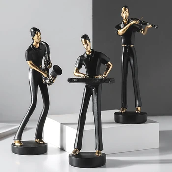 

TV cabinet Decor Resin Abstra Musical Model Nordic Home decoration Accessories Statue Resine Moderne People Figurines For Bar