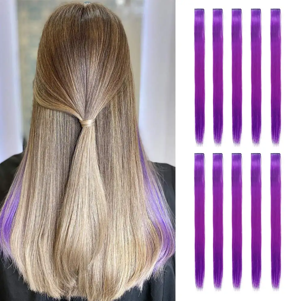 Halloween Ombre Hair Extensions Clip in Human Hair Streaks - Etsy