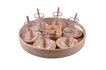 

Trend Set Of 6 Tea Set | Environmentally Friendly Bamboo | Home--Tea Set | Made in turkey