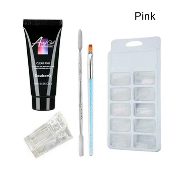 

New Hot 5Pcs/ Set Poly Gel Kit UV Acryl Builder Polygel Fast Dry Nail Art Tools SMR88