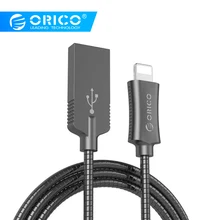 ORICO цинковый сплав Освещение данных зарядки для iphone x 3A Макс зарядки и данных Плетеный USB кабель для мобильного телефона