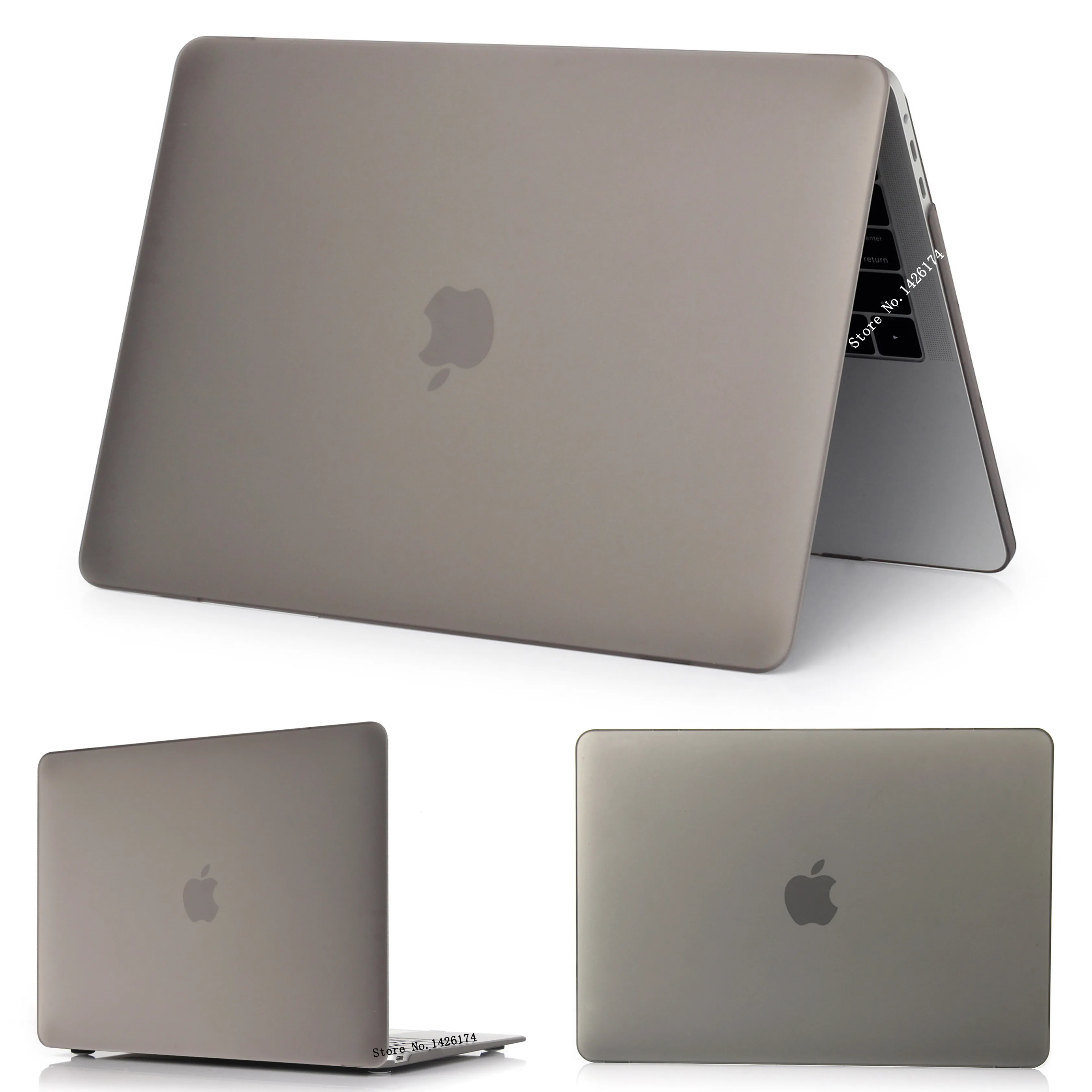 Matte Gray Кристальный \ матовый чехол для Apple Macbook Air Pro retina 11 12 13 15 дюймов сумка для ноутбука, для нового Mac book Air Pro 13,3 чехол A1932+ подарок - Цвет: Matte Gray