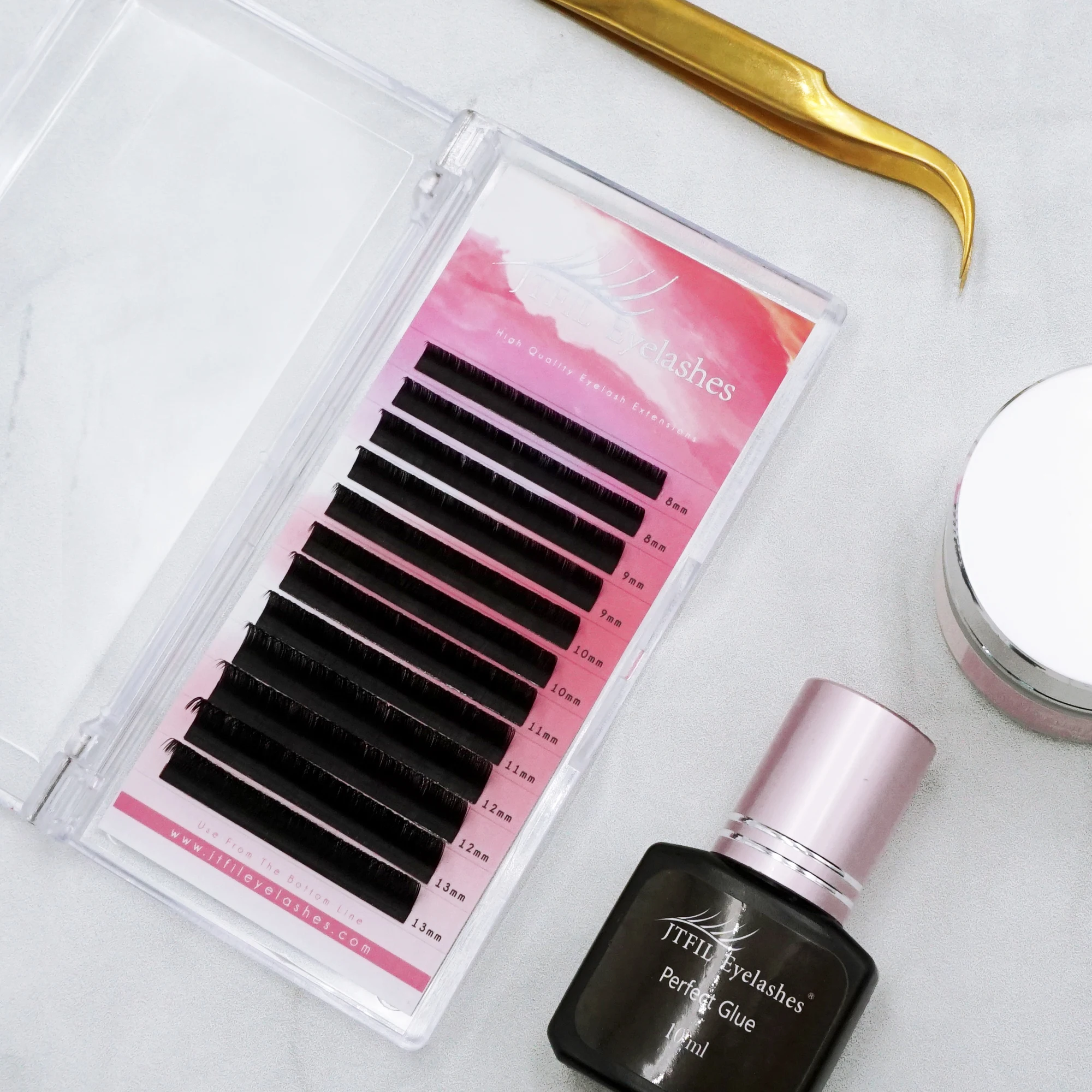 

Premium natural synthetic mink individual eyelash extension makeup cilia professional 12rows/case8~16mm and mix JTFIL eyelashes