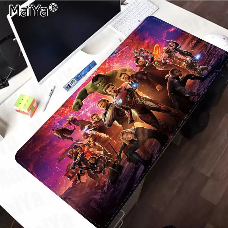 Lock Edge 40X90cm Maiya Дизайн Marvel супергерой индивидуальный игровой коврик для мыши для ноутбука резиновый ПК компьютерный игровой коврик - Цвет: Lock Edge 40X90cm
