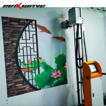 

High Precision 3D Vertical Wall Mural Painting Printing Machine UV ink Wall Printer Print on Woodchip/plaster/wood/plastic/glass